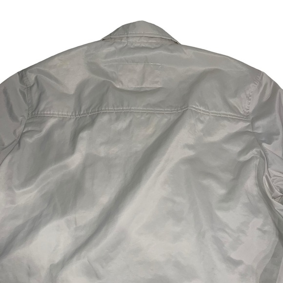 Zara Origins Rain Coat Windbreaker Men’s Size Medium Ivory Drawstring Waist - Picture 3 of 15